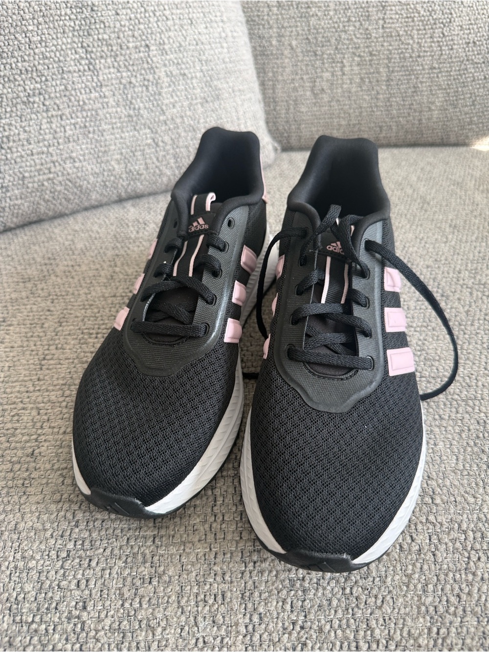 Asics Women's Black and Pink Athletic Running Shoes